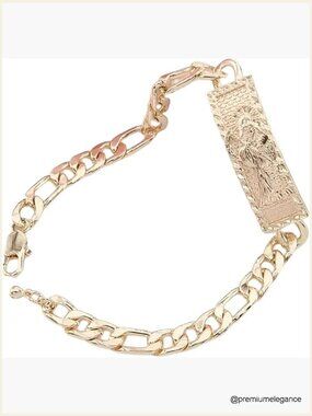 Santa Muerte Bracelet with Pendant - Memento Mori Chain